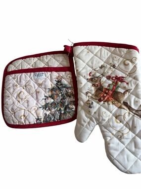 Williams-Sonoma ‘Twas the Night Before Christmas’ Pot Holder and Mitt